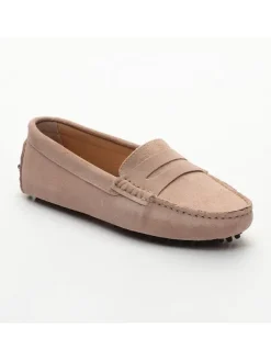Leder-Mokassins "Thandie" in Rosa>CHARLES & SMITH New