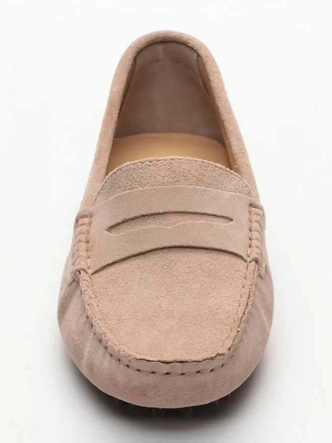 Leder-Mokassins "Thandie" in Rosa>CHARLES & SMITH New