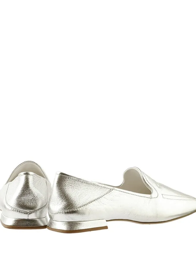 Leder-Mokassins "Therese" in Silber>Högl Sale