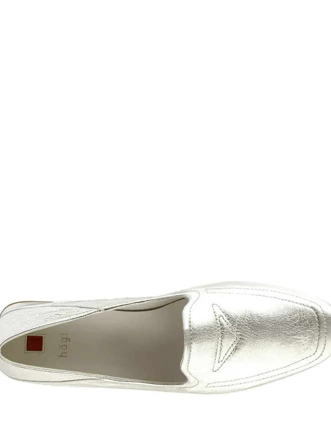 Leder-Mokassins "Therese" in Silber>Högl Sale