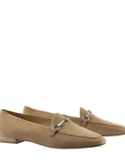 Högl Halbschuhe^Leder-Mokassins "Vera" in Taupe