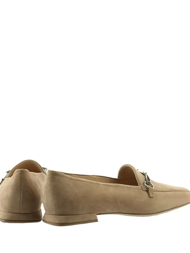Högl Halbschuhe^Leder-Mokassins "Vera" in Taupe