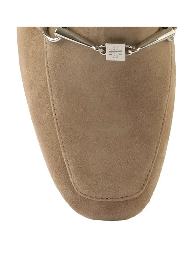 Högl Halbschuhe^Leder-Mokassins "Vera" in Taupe