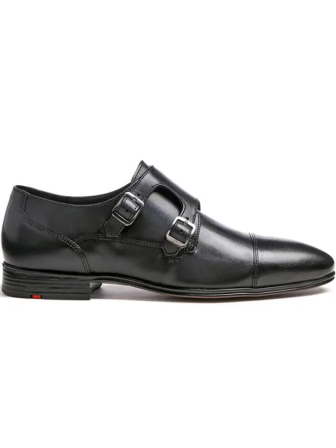 LLOYD Schnürschuhe^Leder-Monkstraps "Mailand" in Schwarz