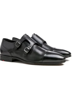 LLOYD Schnürschuhe^Leder-Monkstraps "Mailand" in Schwarz