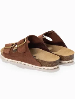 Leder-Pantoletten 