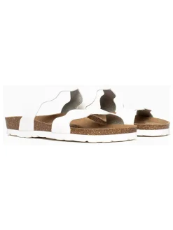Leder-Pantoletten "Bejuma" in Weiß>Sunbay Outlet