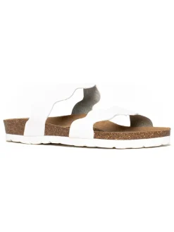 Leder-Pantoletten "Bejuma" in Weiß>Sunbay Outlet