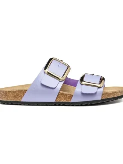 Leder-Pantoletten "Brionia" in Lila>Geox Discount