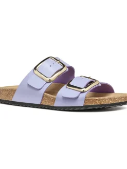 Leder-Pantoletten "Brionia" in Lila>Geox Discount