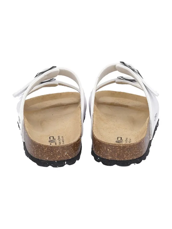 cmp Clogs & Pantoletten^Leder-Pantoletten "Eco Thalitha" in Weiß