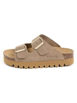 billowy Clogs & Pantoletten^Leder-Pantoletten in Beige