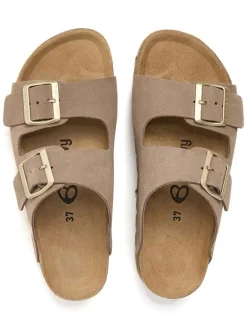 billowy Clogs & Pantoletten^Leder-Pantoletten in Beige