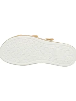 Think! Clogs & Pantoletten^Leder-Pantoletten in Beige/ Weiß