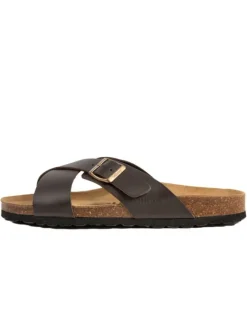 Leder-Pantoletten in Braun>billowy Sale