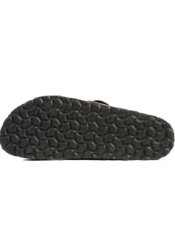 Leder-Pantoletten in Braun><noscript><img width=