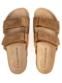 BABUNKERS Family Clogs & Pantoletten·Pantoletten^Leder-Pantoletten in Braun