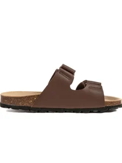 Leder-Pantoletten in Braun>billowy Hot