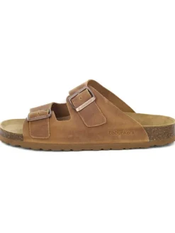 Leder-Pantoletten in Braun>BABUNKERS Family Discount