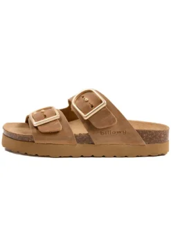Leder-Pantoletten in Braun>billowy Best