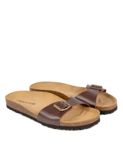 Leder-Pantoletten in Braun>BABUNKERS Family Hot