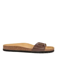 Leder-Pantoletten in Braun>BABUNKERS Family Hot