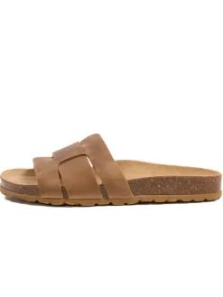 Leder-Pantoletten in Braun>billowy New