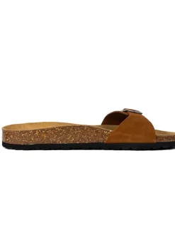 billowy Hausschuhe|Sandalen & Pantoletten^Leder-Pantoletten in Braun