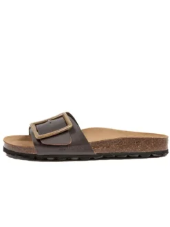 billowy Clogs & Pantoletten^Leder-Pantoletten in Braun
