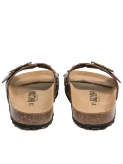 billowy Clogs & Pantoletten^Leder-Pantoletten in Braun