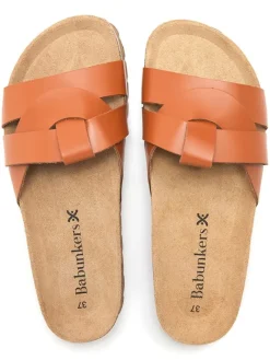 BABUNKERS Family Clogs & Pantoletten^Leder-Pantoletten in Braun