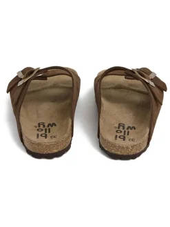 billowy Clogs & Pantoletten·Pantoletten^Leder-Pantoletten in Braun
