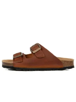 BABUNKERS Family Clogs & Pantoletten·Pantoletten^Leder-Pantoletten in Cognac