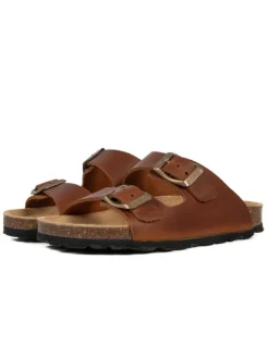 BABUNKERS Family Clogs & Pantoletten·Pantoletten^Leder-Pantoletten in Cognac