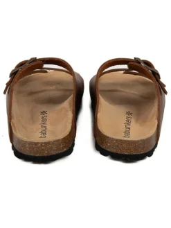 BABUNKERS Family Clogs & Pantoletten·Pantoletten^Leder-Pantoletten in Cognac