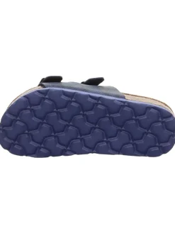 Leder-Pantoletten in Dunkelblau><noscript><img width=