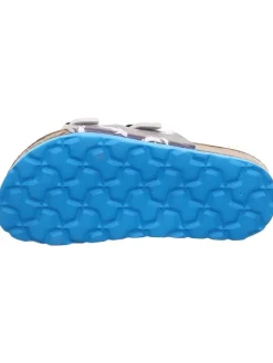 superfit Clogs & Pantoletten·Pantoletten^Leder-Pantoletten in Dunkelblau/ Hellblau