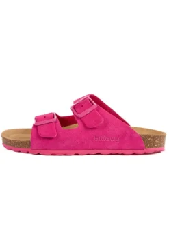 billowy Clogs & Pantoletten^Leder-Pantoletten in Fuchsia