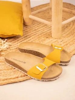 BABUNKERS Family Clogs & Pantoletten^Leder-Pantoletten in Gelb