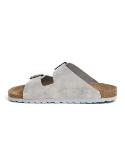 Leder-Pantoletten in Grau>BABUNKERS Family Online