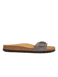 BABUNKERS Family Hausschuhe|Sandalen & Pantoletten^Leder-Pantoletten in Grau