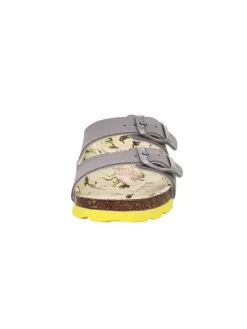 superfit Clogs & Pantoletten·Pantoletten^Leder-Pantoletten in Grau/ Gelb