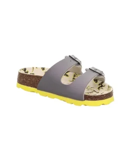 superfit Clogs & Pantoletten·Pantoletten^Leder-Pantoletten in Grau/ Gelb