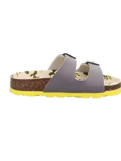 superfit Clogs & Pantoletten·Pantoletten^Leder-Pantoletten in Grau/ Gelb