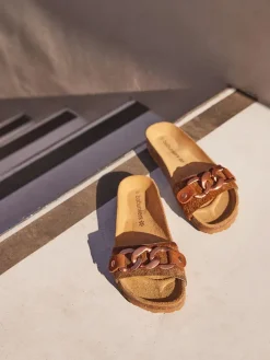 BABUNKERS Family Clogs & Pantoletten^Leder-Pantoletten in Hellbraun