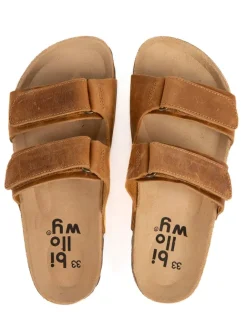 billowy Clogs & Pantoletten·Pantoletten^Leder-Pantoletten in Hellbraun