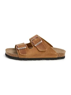 SABOKETS Clogs & Pantoletten·Pantoletten^Leder-Pantoletten in Hellbraun