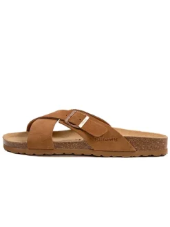 billowy Hausschuhe|Sandalen & Pantoletten^Leder-Pantoletten in Hellbraun