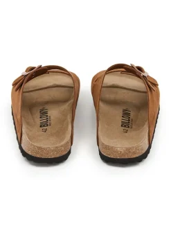billowy Hausschuhe|Sandalen & Pantoletten^Leder-Pantoletten in Hellbraun