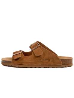 billowy Hausschuhe|Sandalen & Pantoletten^Leder-Pantoletten in Hellbraun